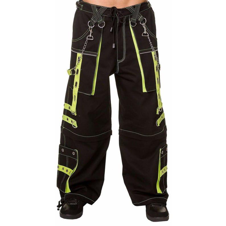 Denim Cyber Punk Chain Cargo Pants - Handmade Rave Trousers