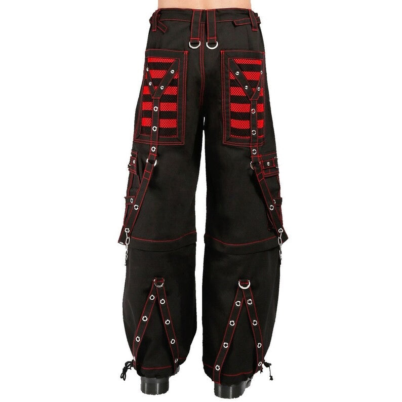 Hysteria Ink Pants with Red Pockets – Gothic Punk Tripp Style Trousers