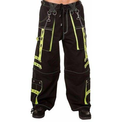 Denim Cyber Punk Chain Cargo Pants - Handmade Rave Trousers
