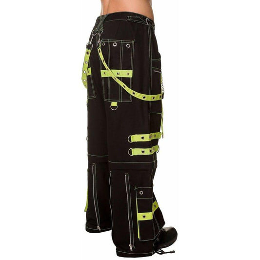 Denim Cyber Punk Chain Cargo Pants - Handmade Rave Trousers