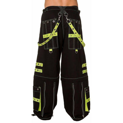 Denim Cyber Punk Chain Cargo Pants - Handmade Rave Trousers