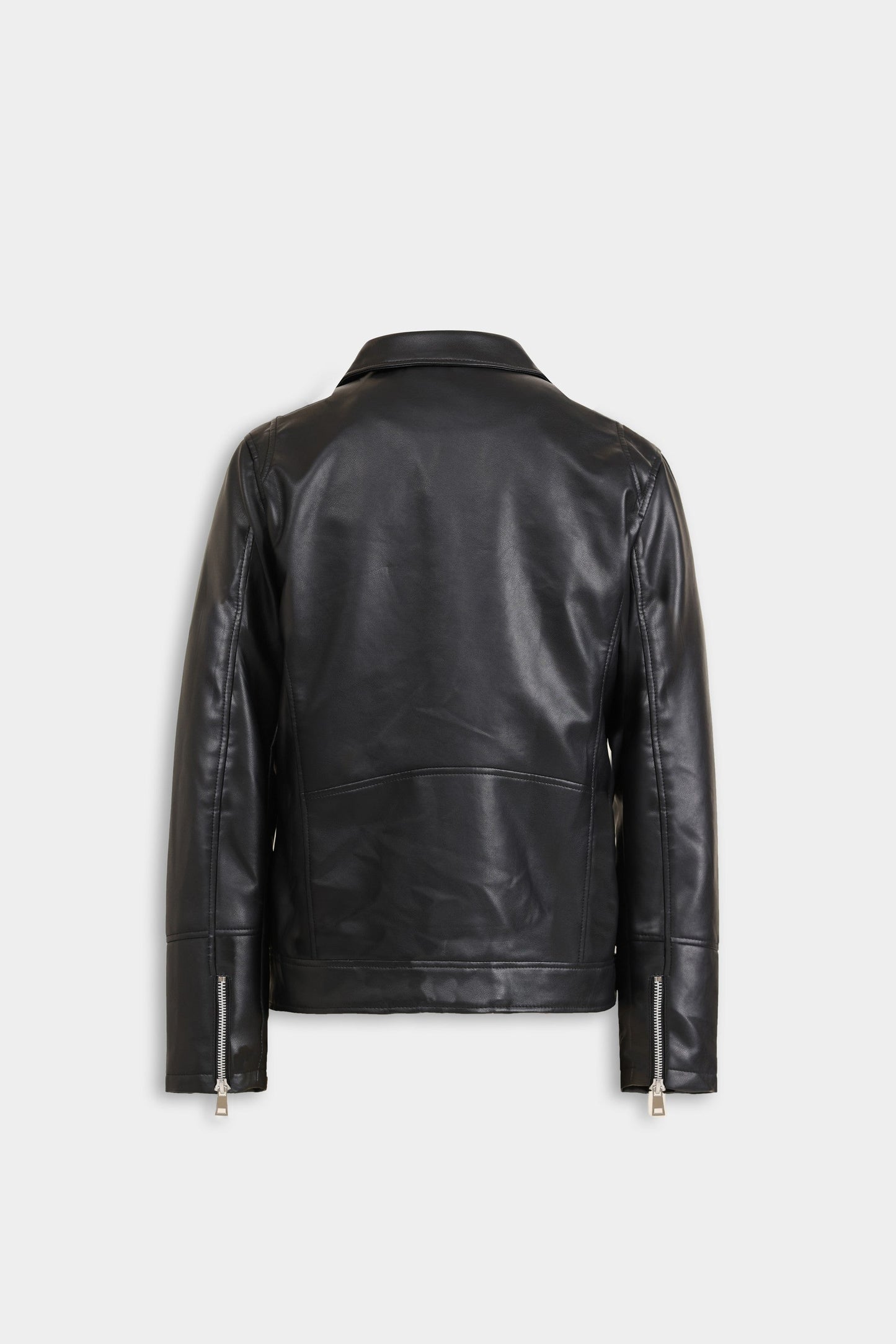 Men’s black Leather Biker Jacket | Classic Slim Fit Motorcycle Style | Fashionable Outerwear